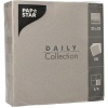 Салфетка 2сл 1/4 32x32см DAILY Collection серая, 50шт детальная картинка 