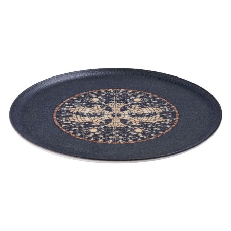 Тарелка для пиццы Ø32см MESOPOTAMIA MOSAIC ANTHRACITE Gourmet детальная картинка 