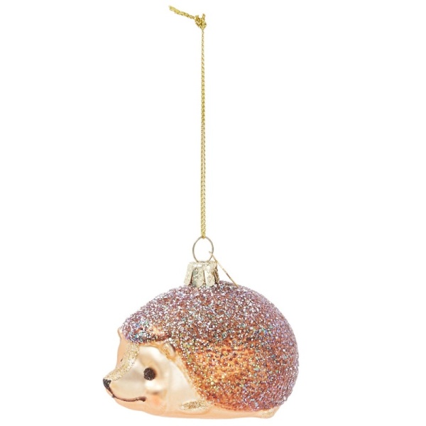 Фото Новогоднее украшение из стекла Vondels "Eжик" 6см