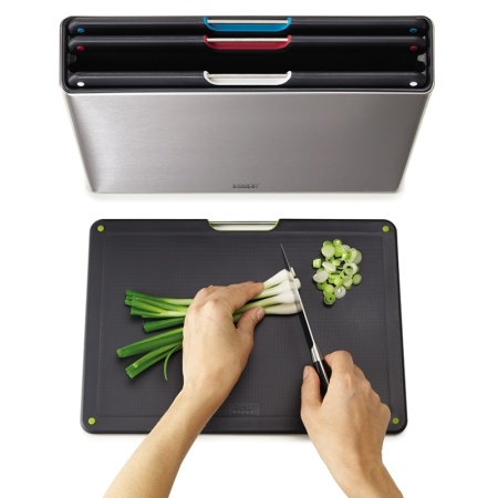 Набор разделочных досок 34x24см Folio Steel стальной, 4шт - 60170 Joseph Joseph детальная картинка 