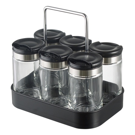 Набор для специй с подставкой из 6 банок 100мл Spice Box — Smart Solutions детальная картинка 