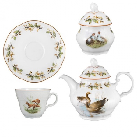 Чайный сервиз "Охота" 15 предметов детальная картинка 