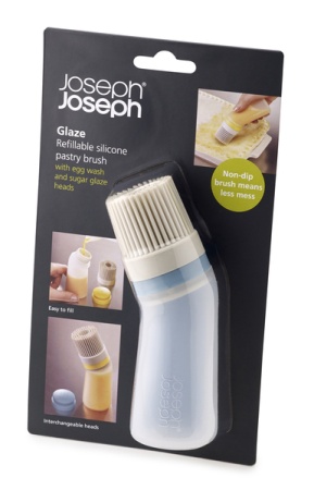Кисточка силиконовая Glaze с емкостью и сменными насадками - 10150 Joseph Joseph детальная картинка 