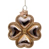 Новогоднее украшение из стекла Vondels "Золотой клевер" 8см детальная картинка 