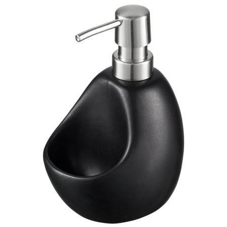 Диспенсер для мыла с подставкой для губки Lystad 460мл черный детальная картинка 