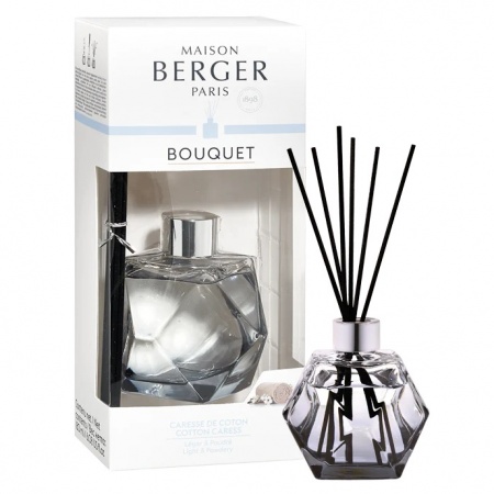 Аромадиффузор «‎Геометрия» дымчатый 180мл с ароматом «Нежность хлопка» (Cotton Caress) детальная картинка 