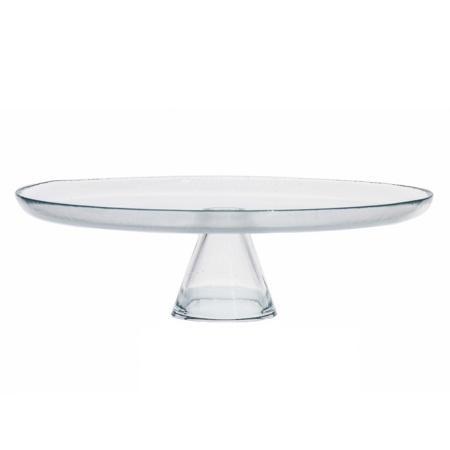 Блюдо стеклянное на ножке Ø31x(h)9.5см Solar прозрачное детальная картинка 