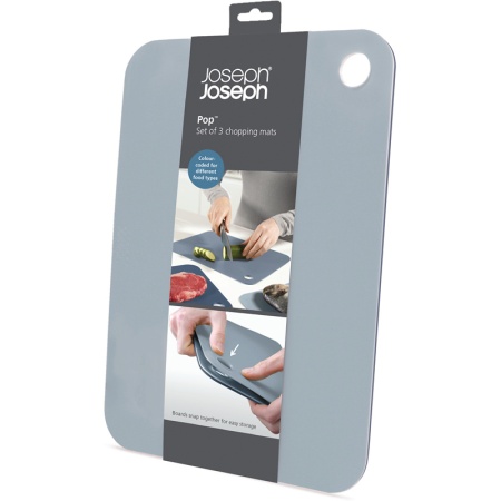 Набор из 3 разделочных подложек 34x24см Pop Regular голубой - 981002 Joseph Joseph детальная картинка 