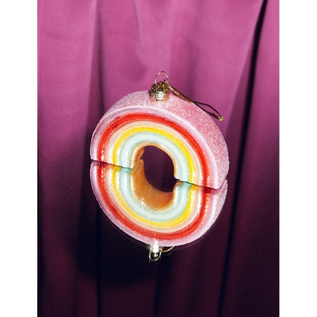 Новогоднее украшение из стекла Vondels "Радуга" 6см детальная картинка 