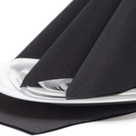 Салфетка 40x40см ROYAL Collection черная, 20шт детальная картинка 