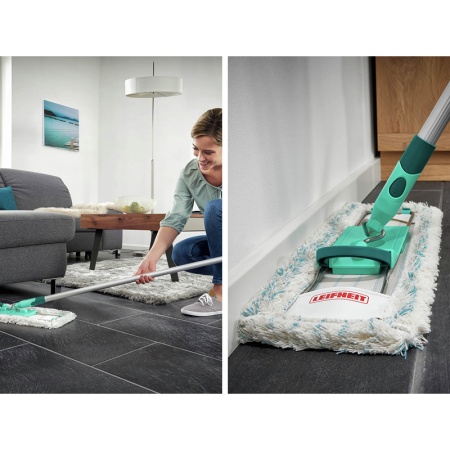 Швабра для пола Profi XL 42см micro duo с алюминиевой ручкой 140см +сменная насадка детальная картинка 