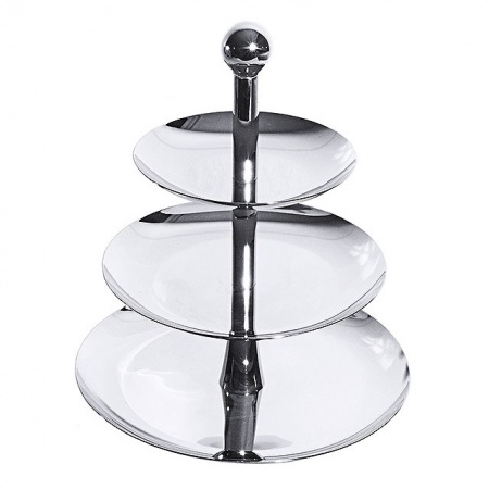 Этажерка 3-х уровневая 27-22-16x32см нерж.сталь детальная картинка 