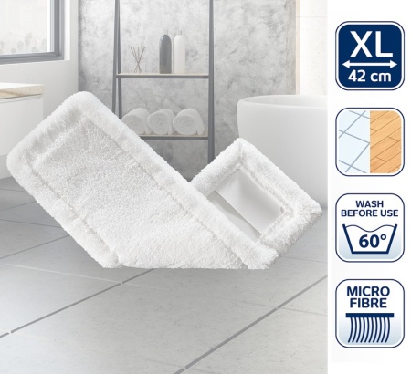 Швабра для пола Classic XL 42см microfibre с телескопической ручкой 86-114см детальная картинка 