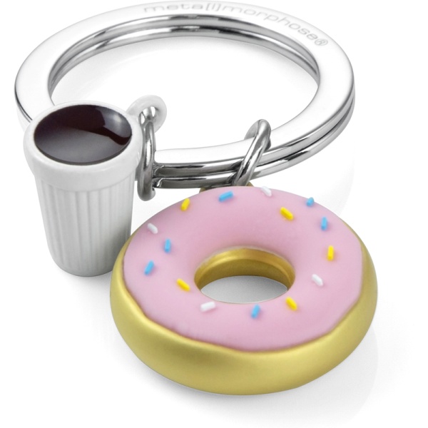 Брелок для ключей "Пончик и стакан кофе" детальная картинка 
