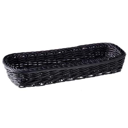 Корзинка для столовых приборов 27x10x4.5см черная APS детальная картинка 