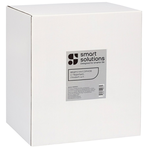 Фото Ведро мусорное с педалью 6л графит