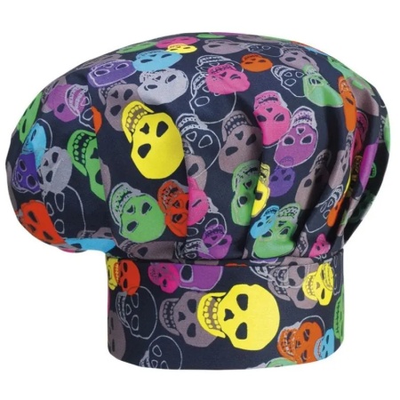 Колпак поварской - цвет color skulls - 100% хлопок - 190 г/м2 детальная картинка 