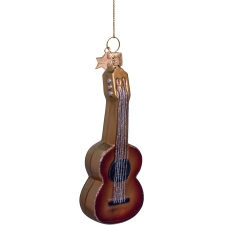 Новогоднее украшение из стекла Vondels "Гитара" 12.5см детальная картинка 