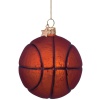 Новогоднее украшение из стекла Vondels "Баскетболный мяч" basketball 9см детальная картинка 