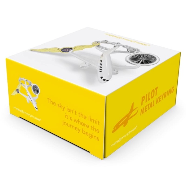 Фото Брелок для ключей "Самолет, значок пилота и двигатель"