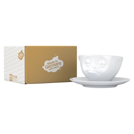 Чашка с блюдцем 200мл Tassen Snoozy белая детальная картинка 