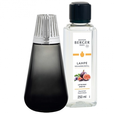 Подарочный набор «‎Амфора» лампа Берже черная с ароматом «Сладкий инжир» (Sweet Fig) 250мл детальная картинка 