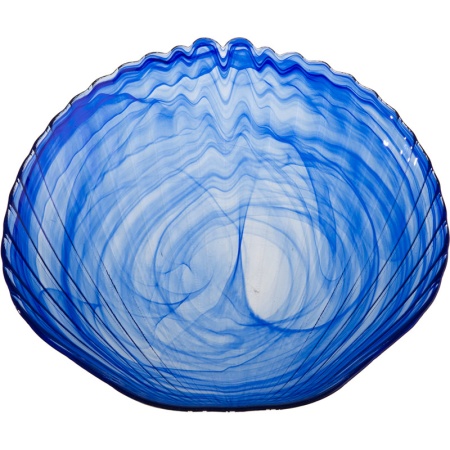 Салатник стеклянный 26x25.5x(h)6см Testa синий детальная картинка 