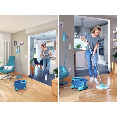 Комплект для уборки Clean Twist Ergo Disc Mop ведро 6л с отжимом и моп + тележка для ведра 521033 детальная картинка 
