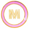Блюдце Library золотая буква «M» (розового цвета) детальная картинка 