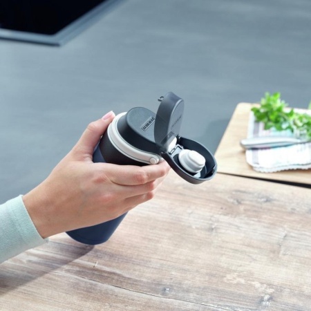 Термокружка 350мл Flip темно-синяя детальная картинка 