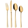Набор столовых приборов Ibiza gold - 24шт в деревянном боксе детальная картинка 