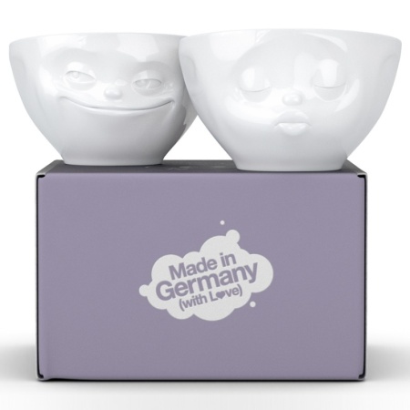 Набор чаш 200мл Tassen Grinning & Kissing белый, 2 шт детальная картинка 