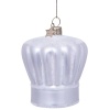 Новогоднее украшение из стекла Vondels "Серебристый колпак повара" 7см детальная картинка 
