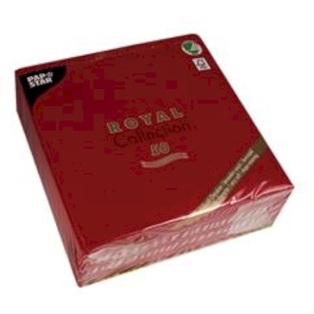 Салфетка 1/4 33x33см ROYAL Collection бордовая, 50шт детальная картинка 