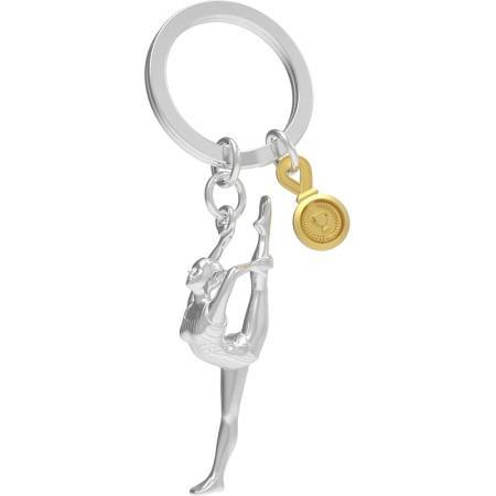 Брелок для ключей "Гимнастка с золотым трофеем" детальная картинка 