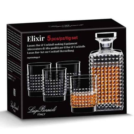 Набор для виски Mixology Elixir - графин и 4 стакана детальная картинка 