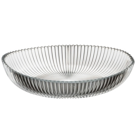 Салатник стеклянный овальный 25.5x16.5x(h)6см Aria прозрачный детальная картинка 