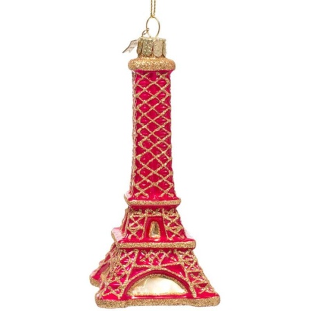 Новогоднее украшение из стекла Vondels "Эйфелева башня" 12см детальная картинка 