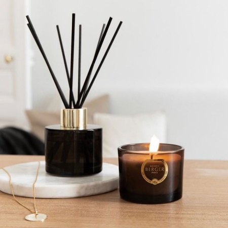 Подарочный набор «‎Черный кристалл» аромадиффузор 80мл + аромасвеча с ароматом «Белый мускус» (Delicate White Musk) детальная картинка 