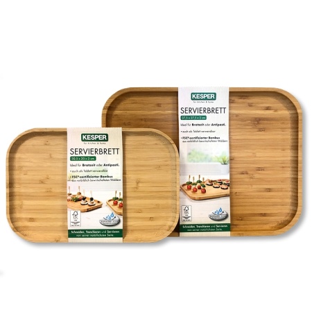 Доска сервировочная 30.5x20x2см бамбук детальная картинка 