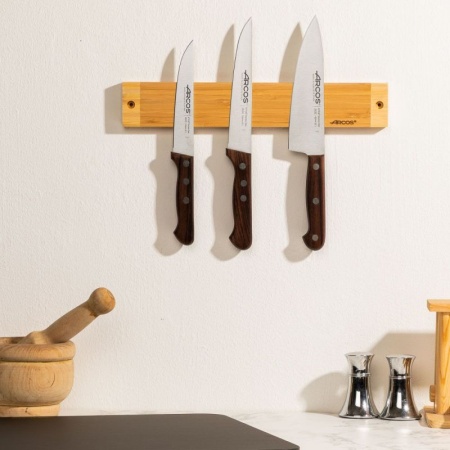 Держатель магнитный для ножей 30см Arcos бамбук детальная картинка 