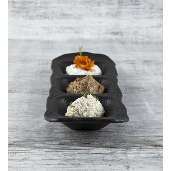 Фото Соусник 3-х секционный 30см SHADE