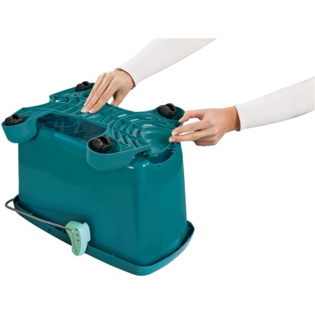 Комплект для уборки Clean Twist XL Mobile ведро 20л на колесиках с отжимом и швабра 42см детальная картинка 