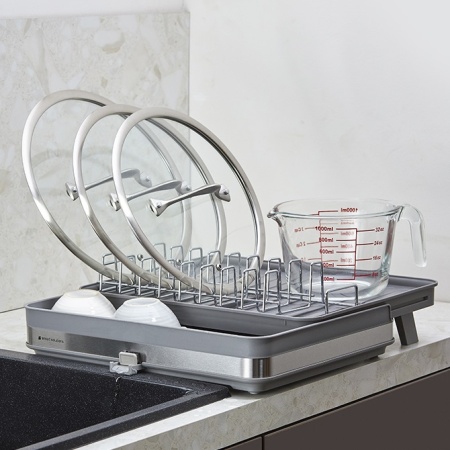 Сушилка для посуды раздвижная большая Atle серая — Smart Solutions детальная картинка 