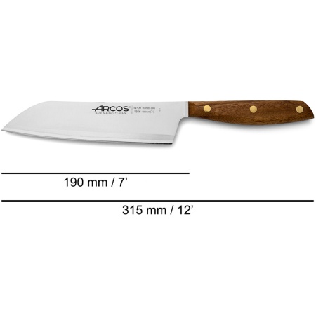 Нож японский Santoku 19см NORDIKA детальная картинка 