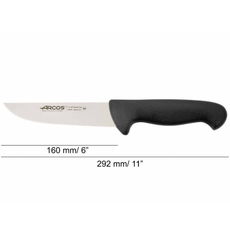 Нож разделочный 16см 2900 черный детальная картинка 