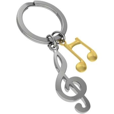 Брелок для ключей "Скрипичный ключ и ноты" детальная картинка 