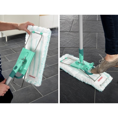 Швабра для пола Profi XL 42см micro duo со стальной ручкой 140см детальная картинка 