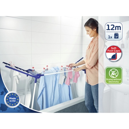 Сушилка для белья 76x149x43см Pegasus 120 Solid Compact детальная картинка 