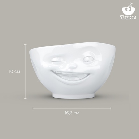 Чаша 500мл Tassen Winking белая детальная картинка 